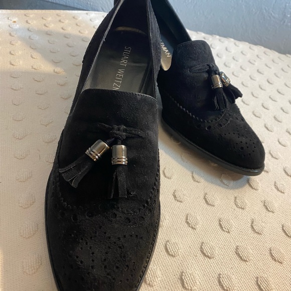 STUART WEITZMAN Boytoy Tassel Chunky Heel Loafer - Picture 13 of 16